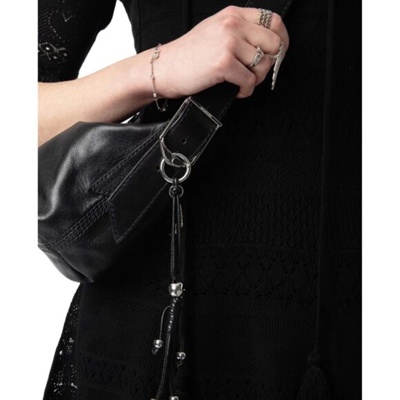 Zadig & Voltaire Memphisa Pointelle Knit Dress-Black - Picture 7 of 7